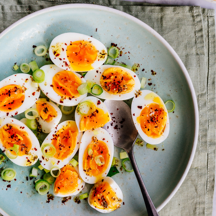 Soft-boiled Eggs with Za’atar Lemon Dressing