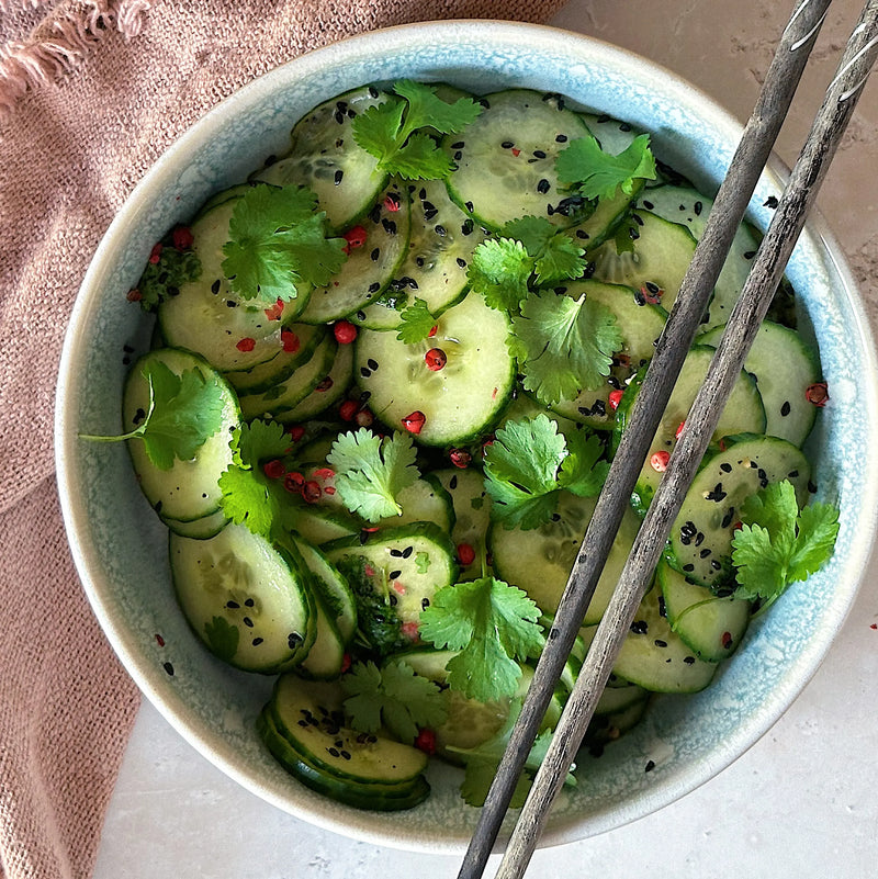 Cucumber Salad with Double Garlic Pepper