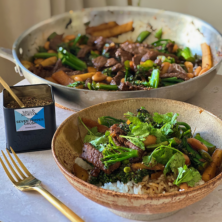 Beef Stir-Fry with Seven Pepper Crush