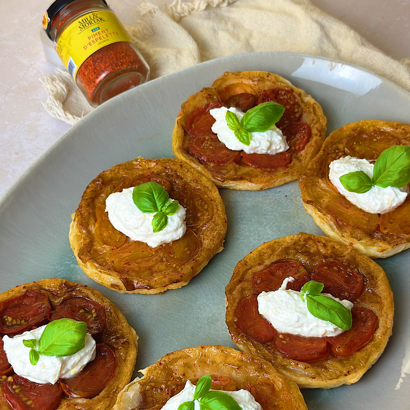 Upside-Down Tomato Tart with Piment and Lemon Ricotta