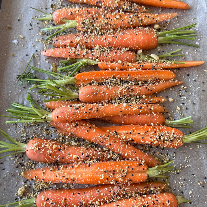 Roasted Carrots with Green Dukkah