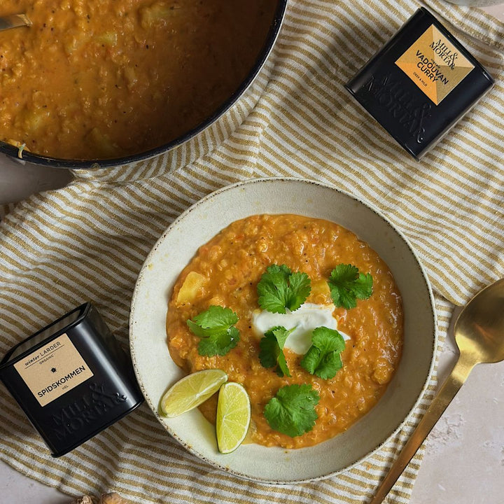 Potato Dahl with Coconut, Red Lentils and Vadouvan Curry