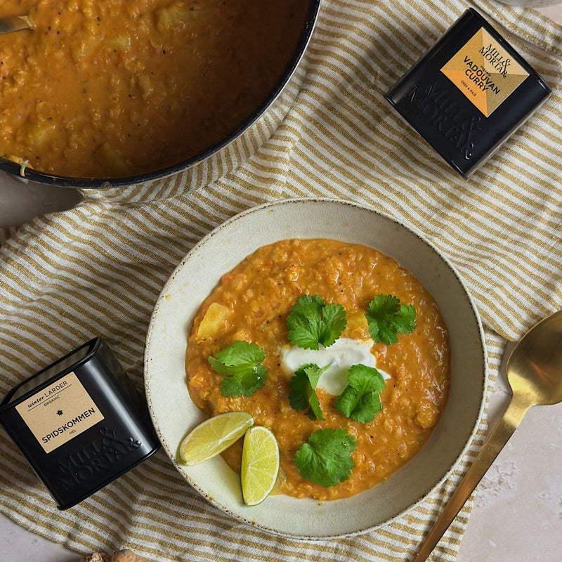 Potato Dahl with Coconut, Red Lentils and Vadouvan Curry